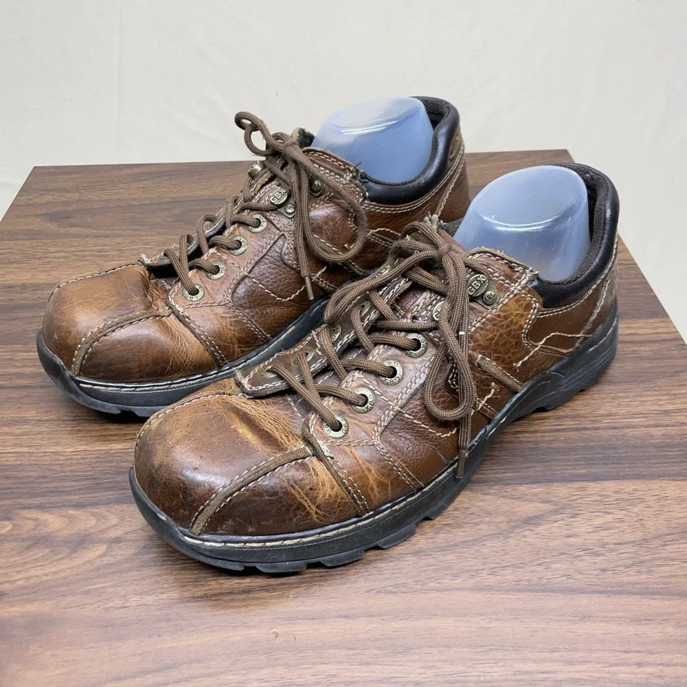Vintage GBX Chunky Y2K Brown Leather Shoes Grunge Streetwear‎ Oxfords Size 12M